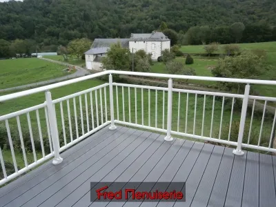 terrasse composite +garde corps alu